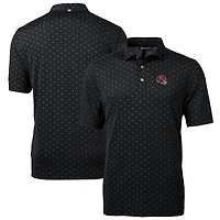 Men's Cutter & Buck  Black Kansas City Chiefs Helmet Virtue Eco Pique Tile Print Recycled Polo
