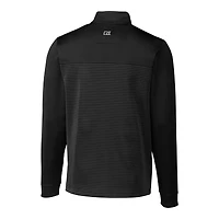 Men's Cutter & Buck  Black Kansas City Chiefs Traverse Stripe Stretch Quarter-Zip Pullover Top