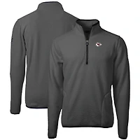 Veste polaire à fermeture éclair quart de tour Cascade Eco Sherpa pour homme, grise, Cutter & Buck, Kansas City Chiefs