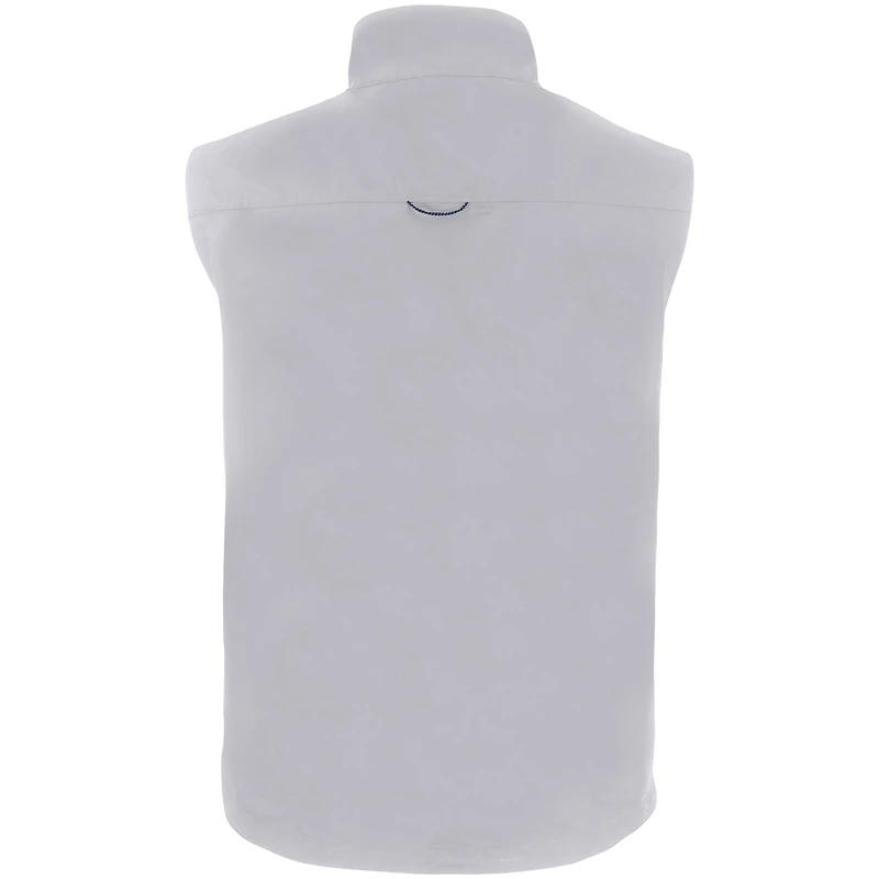 Men's Cutter & Buck Gray Kansas City Chiefs Primary Mark Eco Recycled Full-Zip Vest