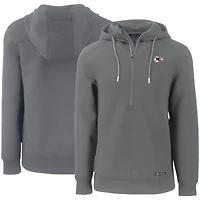Sweat à capuche demi-zippé recyclé Mark Roam pour homme, gris, Cutter & Buck, Kansas City Chiefs