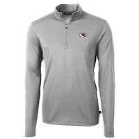 Men's Cutter & Buck Kansas City Chiefs Virtue Eco Pique Recycled Quarter-Zip Pullover Jacket