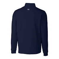 Men's Cutter & Buck Navy Kansas City Chiefs Big Tall Traverse Stretch Quarter-Zip Pullover Top