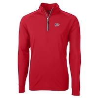 Pull-over zippé 1/4 en tricot extensible recyclé Adapt Eco Knit pour homme, coupeur et buck, rouge, Kansas City Chiefs, grandes tailles