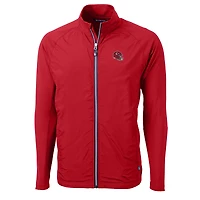 Men's Cutter & Buck  Red Kansas City Chiefs Helmet Adapt Eco Knit Hybrid Recycled Full-Zip Jacket
