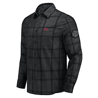 Chemise boutonnée en velours côtelé micro écossais noir des Kansas City Chiefs pour homme de la collection Darius Rucker par Fanatics