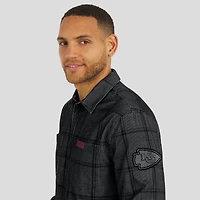 Chemise boutonnée en velours côtelé micro écossais noir des Kansas City Chiefs pour homme de la collection Darius Rucker par Fanatics