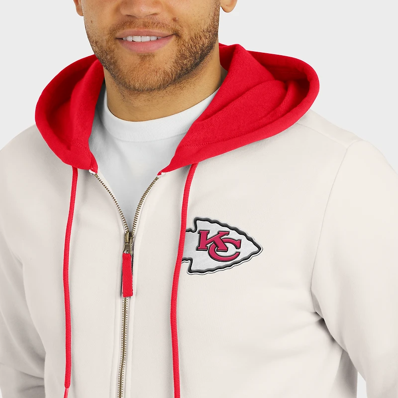 V110122 SWEAT-SHIRT CHIEF À FERMETURE ÉCLAIR ET CAPUCHE AUX COULEURS DE L'ÉQUIPE SWTMENXFZ #12