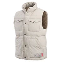 Gilet matelassé à boutons-pression pour homme de la collection Darius Rucker Fanatics, couleur crème, Kansas City Chiefs