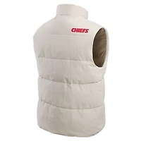 Men's Darius Rucker Collection by Fanatics Cream Kansas City Chiefs Puffer Full-Snap Vest