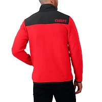 Men's Darius Rucker Collection by Fanatics Red Kansas City Chiefs Color Block Polar Fleece Full-Zip Jacket