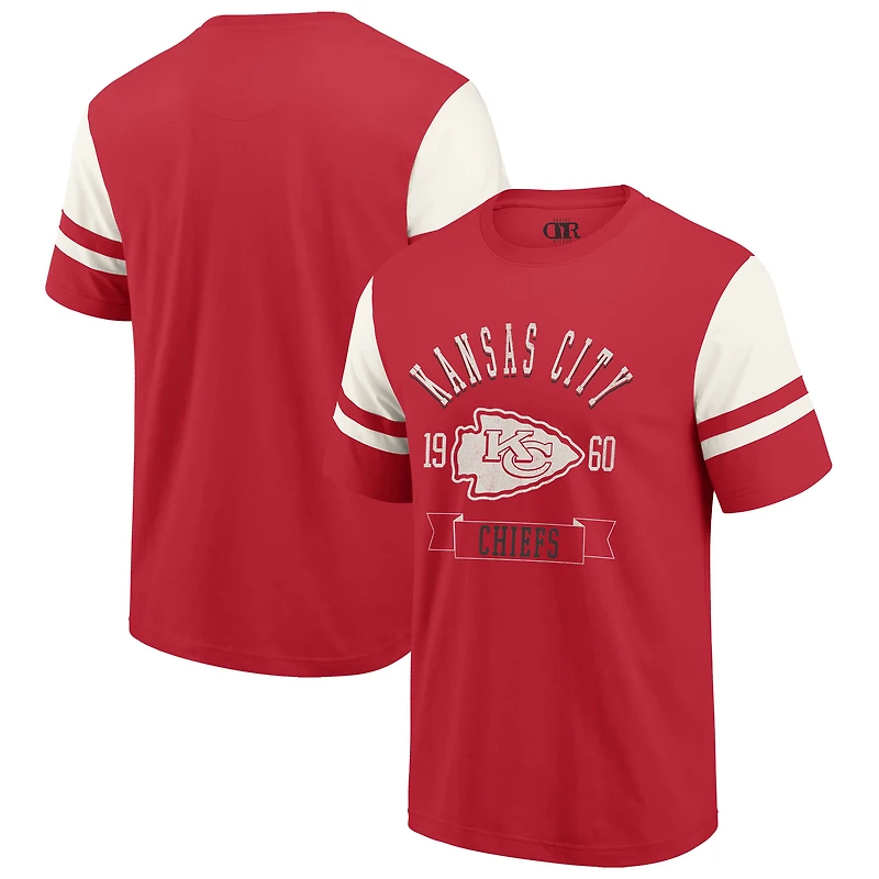 T-shirt de football rouge pour homme Darius Rucker Collection by Fanatics, Kansas City Chiefs