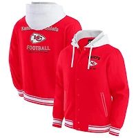 Veste à capuche boutons-pression complète pour homme de la collection Darius Rucker Fanatics, rouge, Kansas City Chiefs