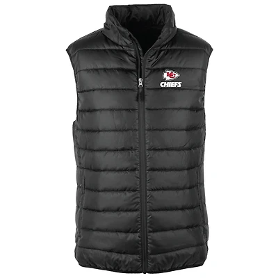 Gilet matelassé entièrement zippé Dunbrooke Black pour homme des Kansas City Chiefs Alberta