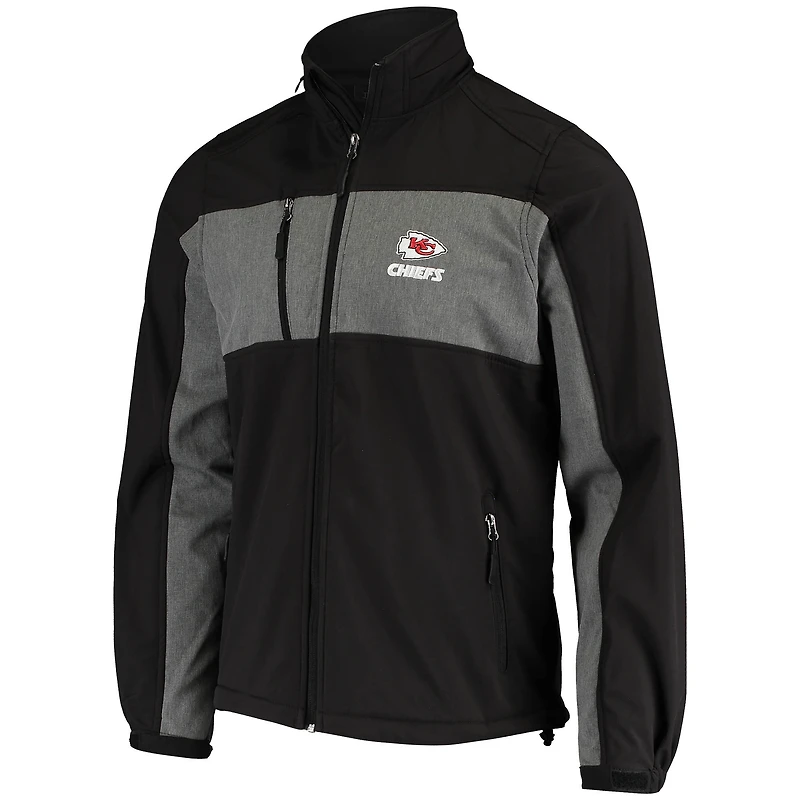 Veste Dunbrooke Black Kansas City Chiefs Circle Zephyr Softshell Full-Zip pour homme