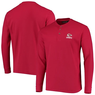 T-shirt thermique à manches longues Dunbrooke rouge Kansas City Chiefs Logo Maverick pour homme