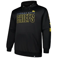 Men's Fanatics  Black Kansas City Chiefs Big & Tall Fleece Pullover Hoodie