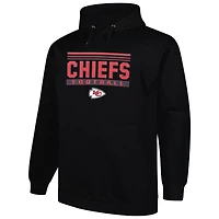 Men's Fanatics Black Kansas City Chiefs Big & Tall Pop Pullover Hoodie