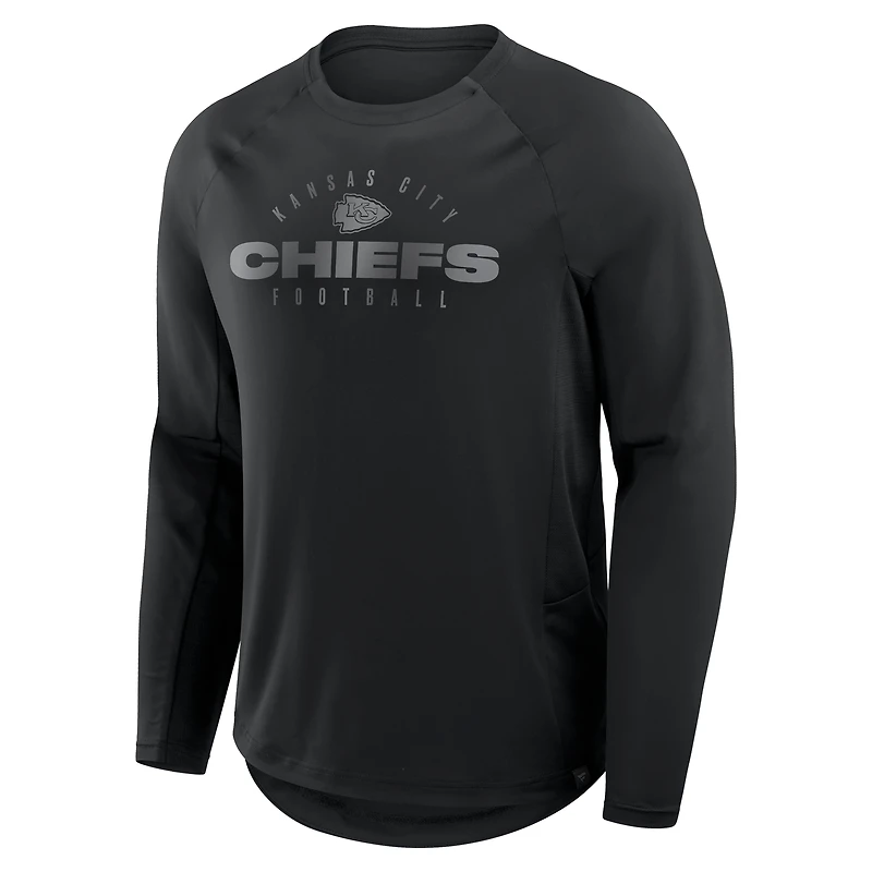 Men's Fanatics Black Kansas City Chiefs Coverage Scheme Long Sleeve T-Shirt