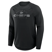 Men's Fanatics Black Kansas City Chiefs Coverage Scheme Long Sleeve T-Shirt