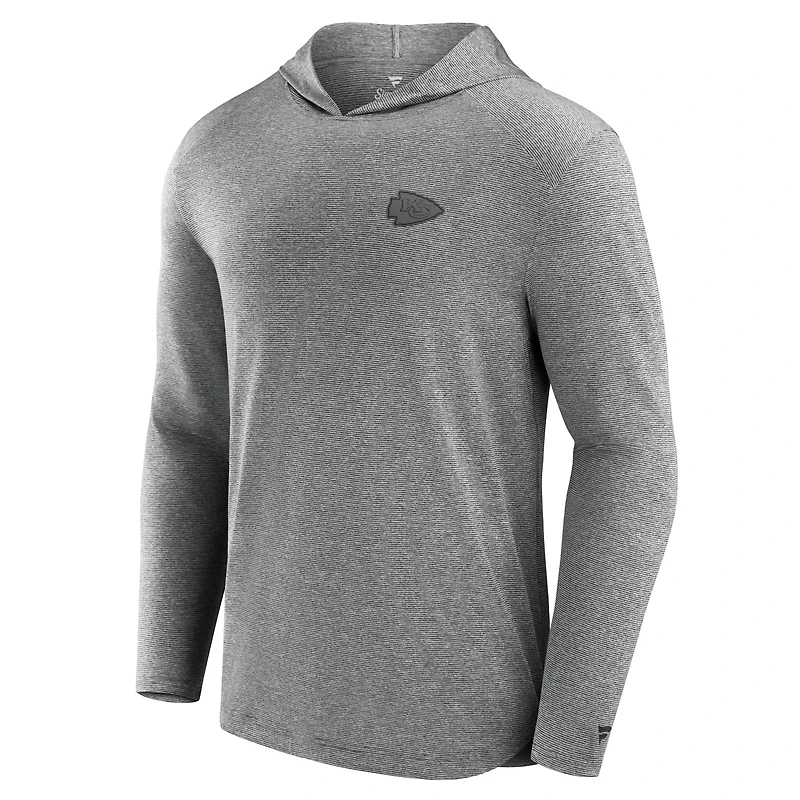 Men's Fanatics Black Kansas City Chiefs Front Office Tech Lightweight Hoodie T-Shirt