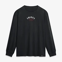 Men's Fanatics Black Kansas City Chiefs Fullback Drive Relaxed Fit Long Sleeve T-Shirt