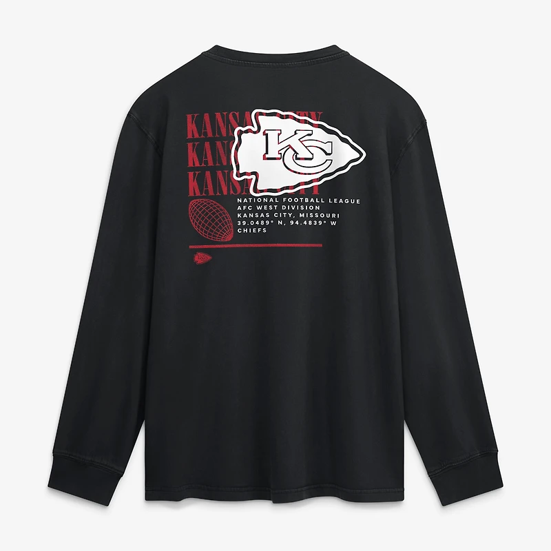 T-shirt à manches longues Fanatics Black Kansas City Chiefs Fullback Drive pour homme