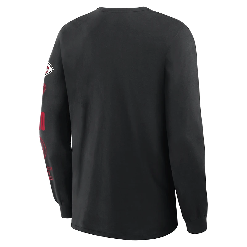 T-shirt à manches longues Fanatics Black Kansas City Chiefs Legacy pour homme