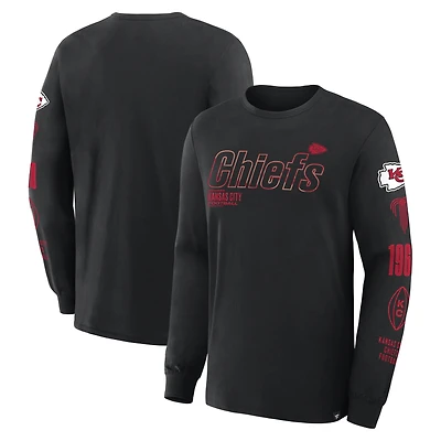 T-shirt à manches longues Fanatics Black Kansas City Chiefs Legacy pour homme