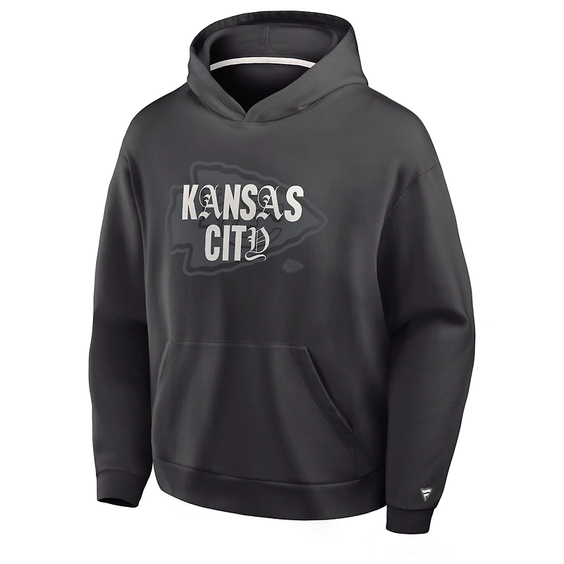 Sweat à capuche oversize noir Kansas City Chiefs pour homme (Fanatics)