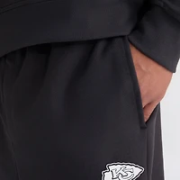 Pantalon de jogging en polaire mélangée à manches courtes Fanatics Charcoal Kansas City Chiefs pour homme