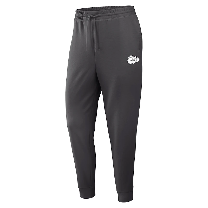 Men's Fanatics Charcoal Kansas City Chiefs Clutch Fleece Tri-Blend Joggers