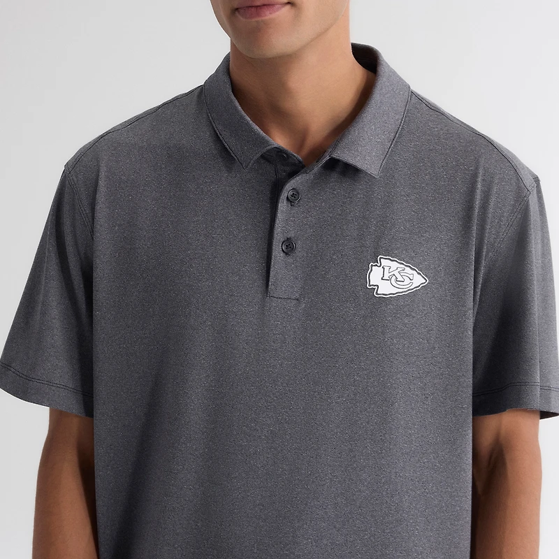 Men's Fanatics Charcoal Kansas City Chiefs Clutch Polo