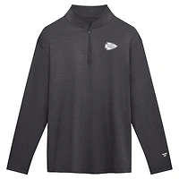 Men's Fanatics Charcoal Kansas City Chiefs Clutch Quarter-Zip Pullover