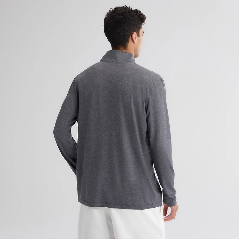 Pull à col zippé Fanatics pour homme, couleur anthracite, Kansas City Chiefs.