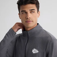 Men's Fanatics Charcoal Kansas City Chiefs Clutch Quarter-Zip Pullover