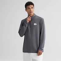 Men's Fanatics Charcoal Kansas City Chiefs Clutch Quarter-Zip Pullover