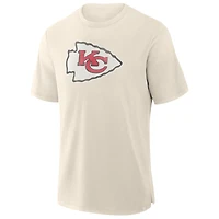 Men's Fanatics  Cream Kansas City Chiefs Slub T-Shirt