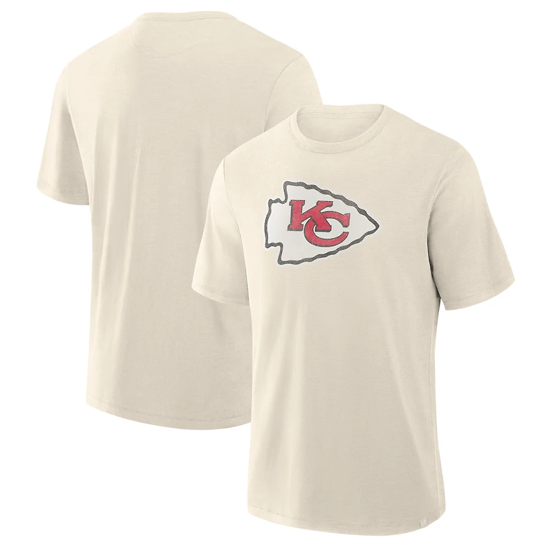 Men's Fanatics Cream Kansas City Chiefs Slub T-Shirt