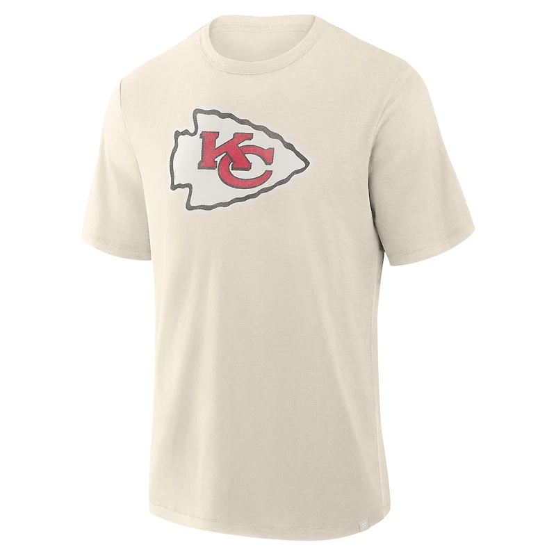 Men's Fanatics Cream Kansas City Chiefs Slub T-Shirt