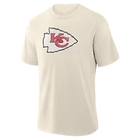 Men's Fanatics  Cream Kansas City Chiefs Slub T-Shirt