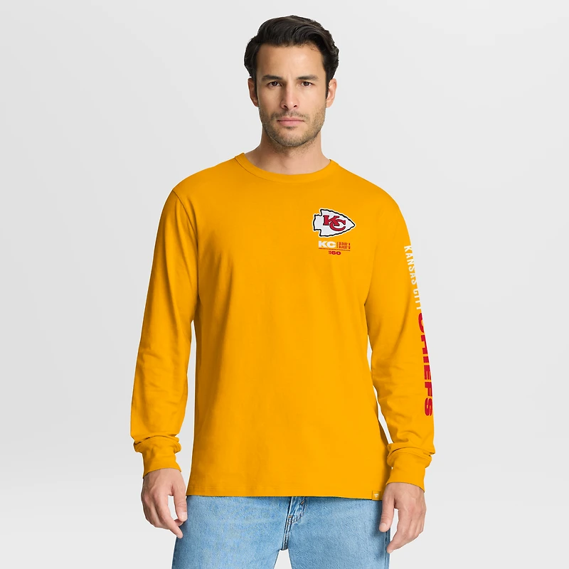 Men's Fanatics Gold Kansas City Chiefs Clock Management Legacy Long Sleeve T-Shirt