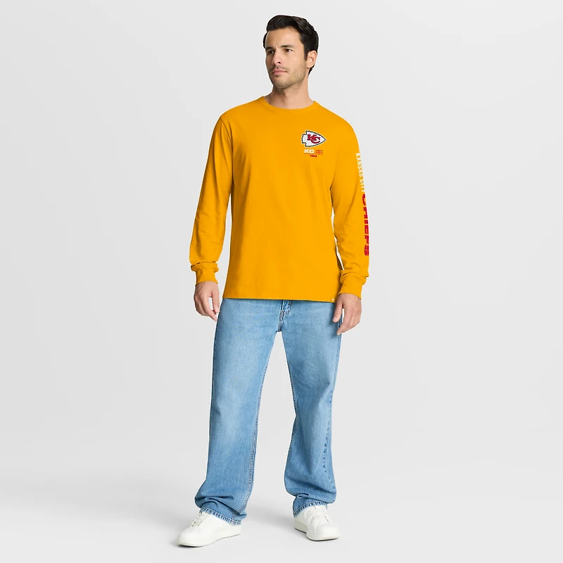 Men's Fanatics Gold Kansas City Chiefs Clock Management Legacy Long Sleeve T-Shirt