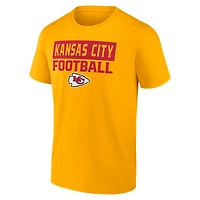 T-shirt Fanatics Gold pour homme avec inscription « Kansas City Chiefs Serve »