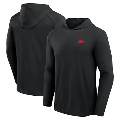 Men's Fanatics Gray Kansas City Chiefs Front Office Power Mono Long Sleeve Hoodie T-Shirt