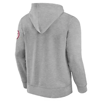 Men's Fanatics  Heather Gray Kansas City Chiefs Label Maker Pullover Hoodie