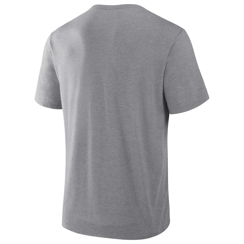 Men's Fanatics Heather Gray Kansas City Chiefs Pass Rush Tri-Blend T-Shirt