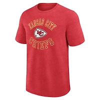 T-shirt Fanatics pour homme, rouge chiné, avec logo Success des Kansas City Chiefs