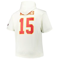 Fanatics pour hommes Patrick Mahomes crème Kansas City Chiefs Big & Tall T-shirt à capuche manches courtes