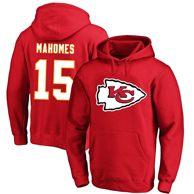Men's Fanatics Patrick Mahomes Red Kansas City Chiefs Big & Tall Name Number Fleece Hoodie